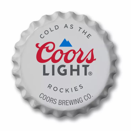 Coors Light Cold as the Rockies 18' Bottle Cap Tin Sign