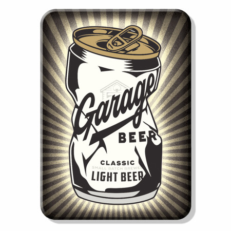 Garage Beer Crushed Can 2.5 x 3.5' Magnet