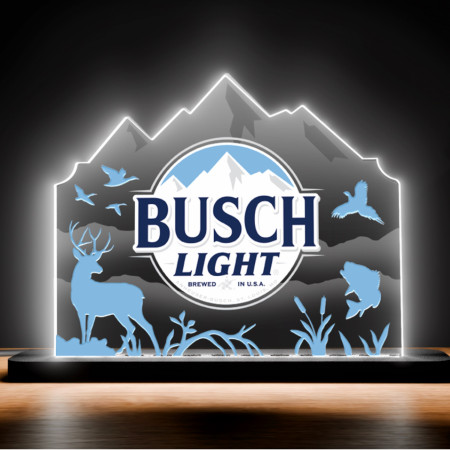 Busch Light Wildlife and Mountains Desk Lamp