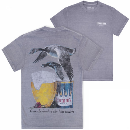 Hamm's Beer Vintage Geese Ad Front & Back Print Premium T-Shirt