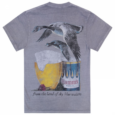 Hamm's Beer Vintage Geese Ad Front & Back Print Premium T-Shirt