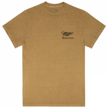 Miller High Life Gold Cans Vintage Ad Front & Back Print Premium T-Shirt