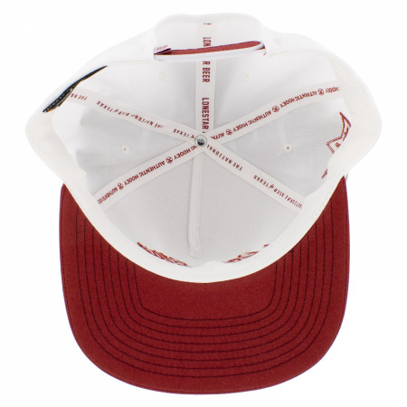 Lone Star Beer Red and White Embroidered Logo Adjustable Hat