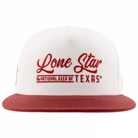 Lone Star Beer Red and White Embroidered Logo Adjustable Hat