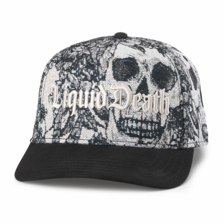 Liquid Death Monochrome Skulls Jacquard Adjustable Hat