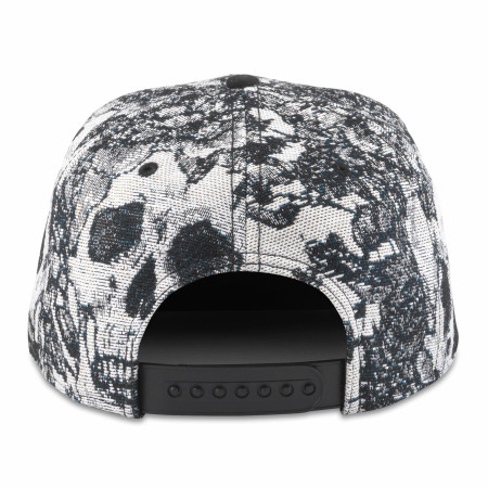 Liquid Death Monochrome Skulls Jacquard Adjustable Hat
