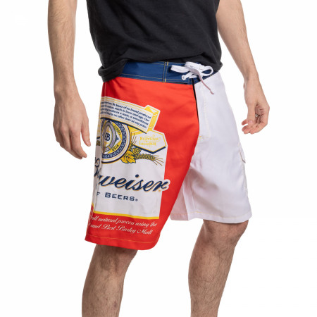 Budweiser The World Renowned Split Label Board Shorts