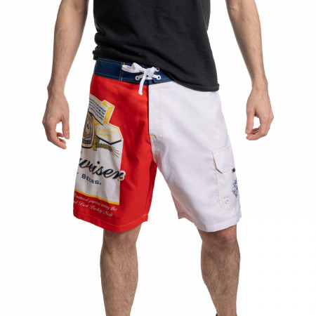 Budweiser The World Renowned Split Label Board Shorts