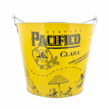 Pacifico Clara Treasure Map Galvanized Ice Bucket with Bottle Opener