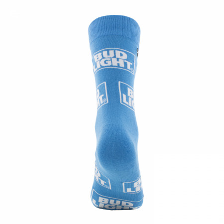 Bud Light Logo and Stripes Crew Socks 2-Pack in Beer Can