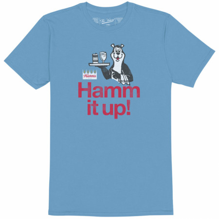 Hamm's Bear Hamm It Up! Waiter Solid Blue Colorway T-Shirt