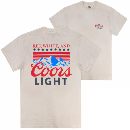 Coors Light - Red White and Coors Light Front & Back Print T-shirt