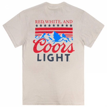 Coors Light - Red White and Coors Light Front & Back Print T-shirt