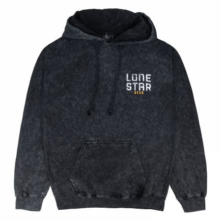 Lone Star Beer Guitar Logo Front and Back Print Pullover Hoodie