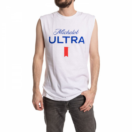 Michelob Ultra Large Logo White Colorway Sleeveless Muscle Tank