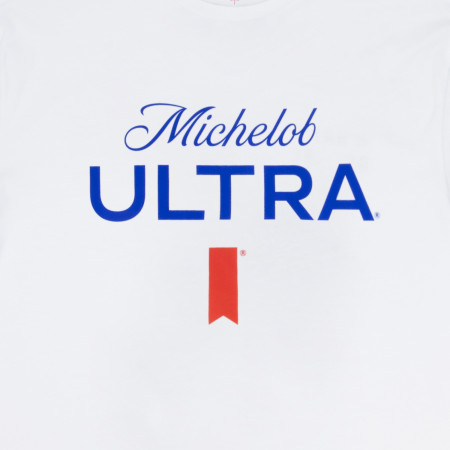 Michelob Ultra Large Logo White Colorway Wicking Rash Guard Shirt