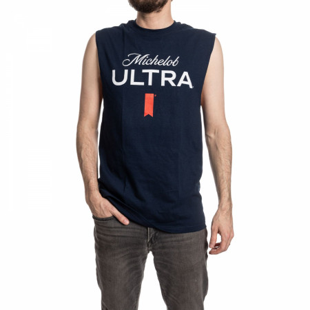 Michelob Ultra Large Logo Navy Colorway Sleeveless Muscle Tank