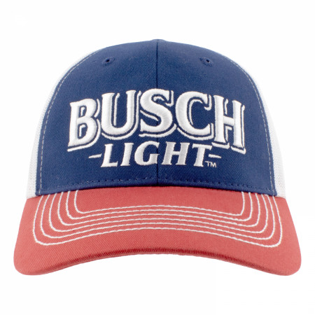Busch Light Red White and Blue Mesh Snapback Hat