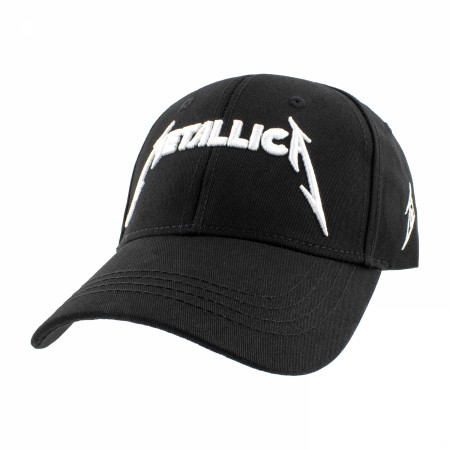 Metallica 3D Embroidered Logo Black Colorway Adjustable Hat