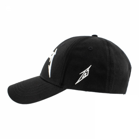 Metallica 3D Embroidered Logo Black Colorway Adjustable Hat