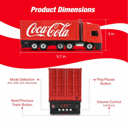 Coca-Cola Truck Replica Bluetooth Speaker by Gabba Goods