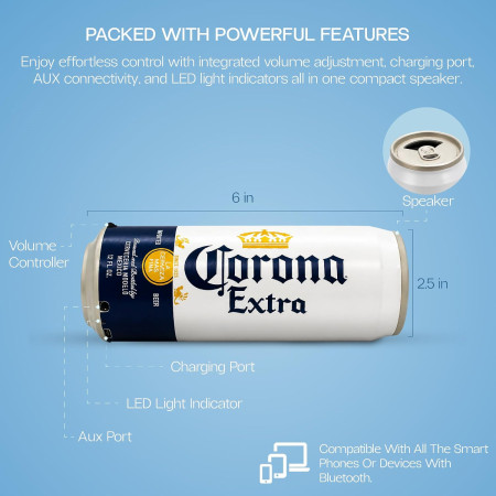 Corona Extra Can Shaped Bluetooth Speaker