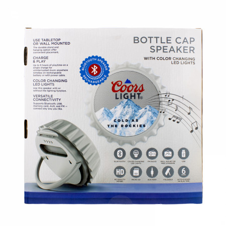 Coors Light Bottle Cap Shaped Bluetooth Speaker
