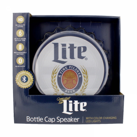 Miller Lite Bottle Cap Shaped Bluetooth Speaker