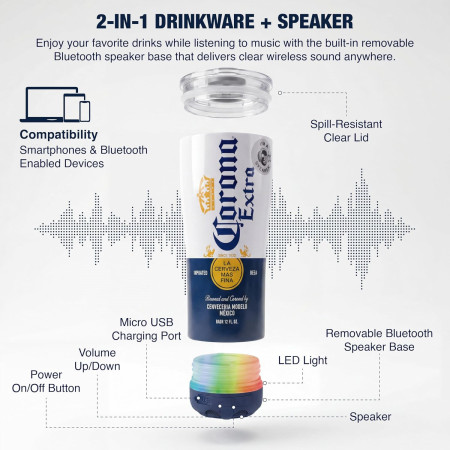 Corona Extra Tumbler Shaped Bluetooth Speaker