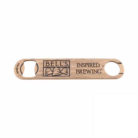 Bells Whisky Paddle Bottle Opener with Woodgrain Copper Finish