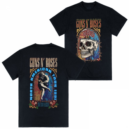 Guns N' Roses 1991 North American Tour Front & Back Print T-Shirt