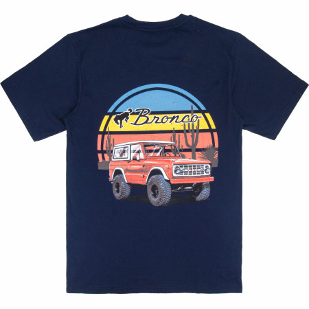 Ford Bronco Buckhorn River Throwback Front and Back Print T-Shirt