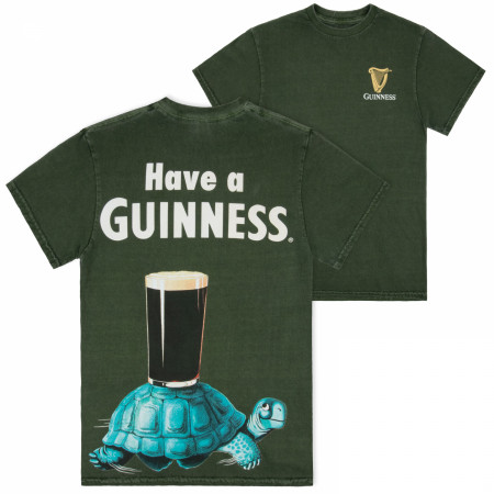 Guinness - Have A Guinness Gilroy Turtle Front and Back Print Mineral Wash Premium T-Shirt