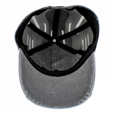 Lone Star Embroidered Drinking Armadillo Distressed Snapback Hat