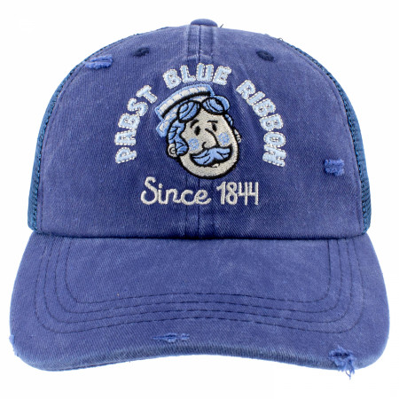 Pabst Blue Ribbon Bartender Since 1844 Distressed Snapback Hat