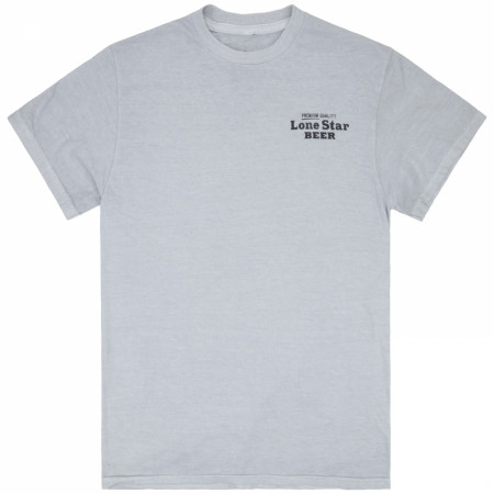 Lone Star National Beer of Texas Armadillo Front Back Print Mineral Wash T-Shirt