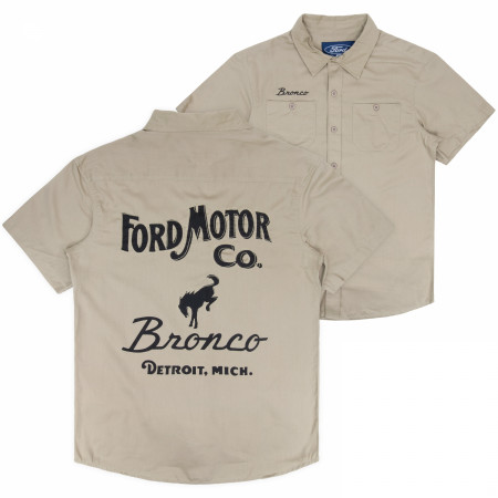 Ford Bronco Button Down Mechanic Work Shirt