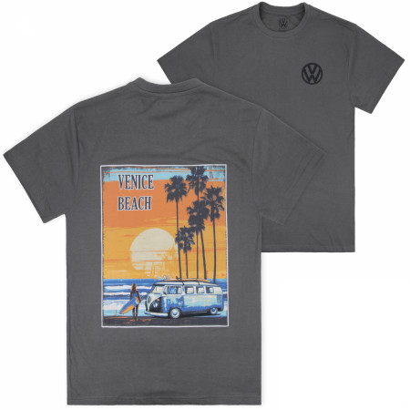 Volkswagen Bus Venice Beach Front and Back Print T-Shirt
