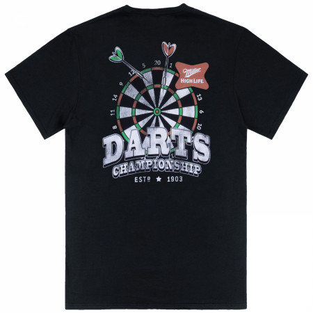 Miller High Life Dart Championship Front and Back Print T-Shirt