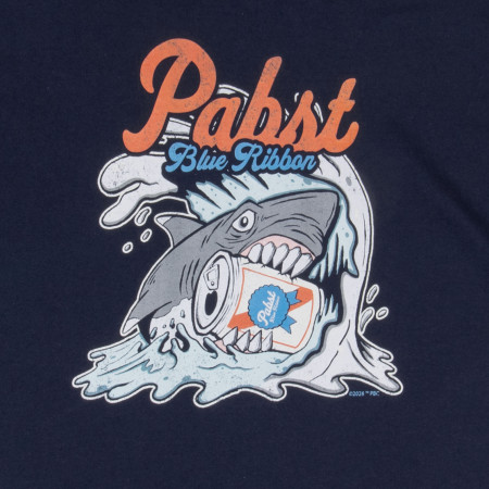 Pabst Blue Ribbon PBR Shark Bite Can T-Shirt