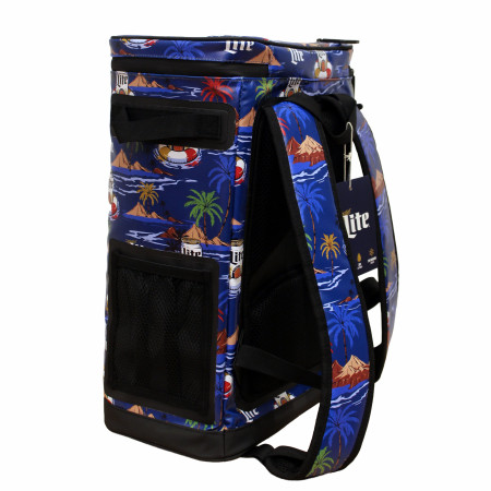 Miller Lite Summer 24-Can Backpack Premium Welded Insulation Cooler Bag