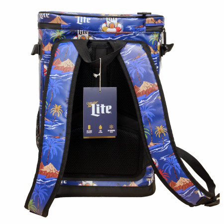 Miller Lite Summer 24-Can Backpack Premium Welded Insulation Cooler Bag