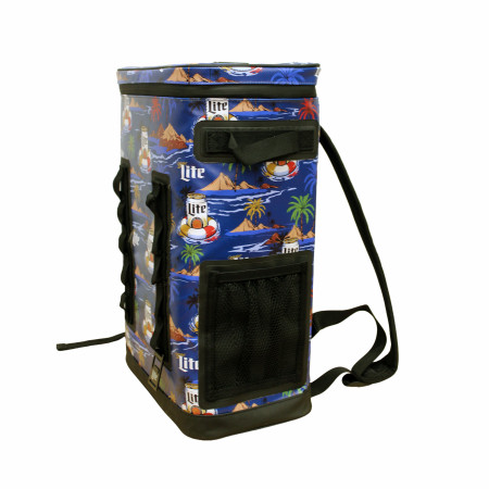 Miller Lite Summer 24-Can Backpack Premium Welded Insulation Cooler Bag