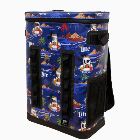 Miller Lite Summer 24-Can Backpack Premium Welded Insulation Cooler Bag