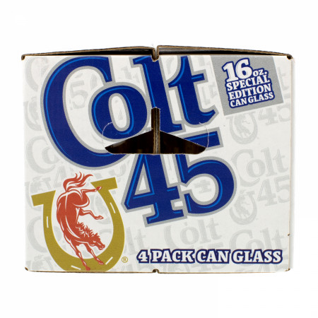 Colt 45 Special Edition Spicoli Donkey 16 oz Can Glass 4-Pack