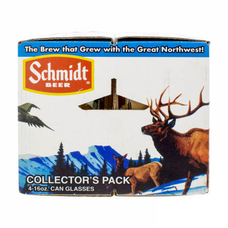 Schmidt Assorted Wildlife 16 oz Can Glass 4-Pack
