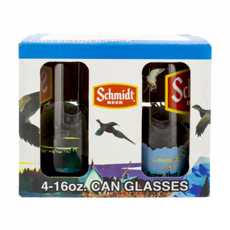 Schmidt Assorted Wildlife 16 oz Can Glass 4-Pack
