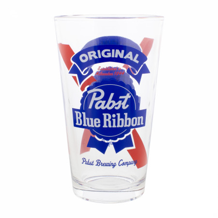 Pabst Blue Ribbon Classic Logo 16 oz Pint Glass 4-Pack