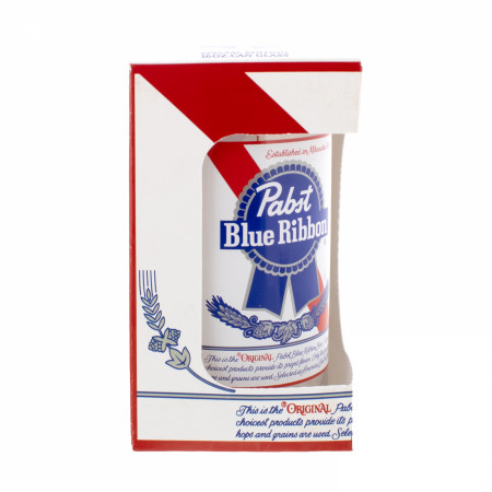Pabst Blue Ribbon Label 16 oz Can Glass