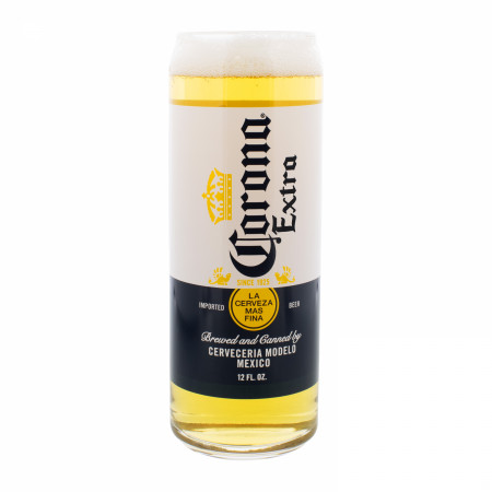 Corona Extra Label 12.5 oz Tall Can Glass